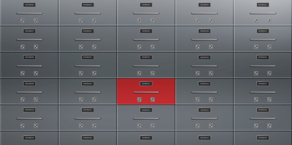 Secure locker storage at the embassy location