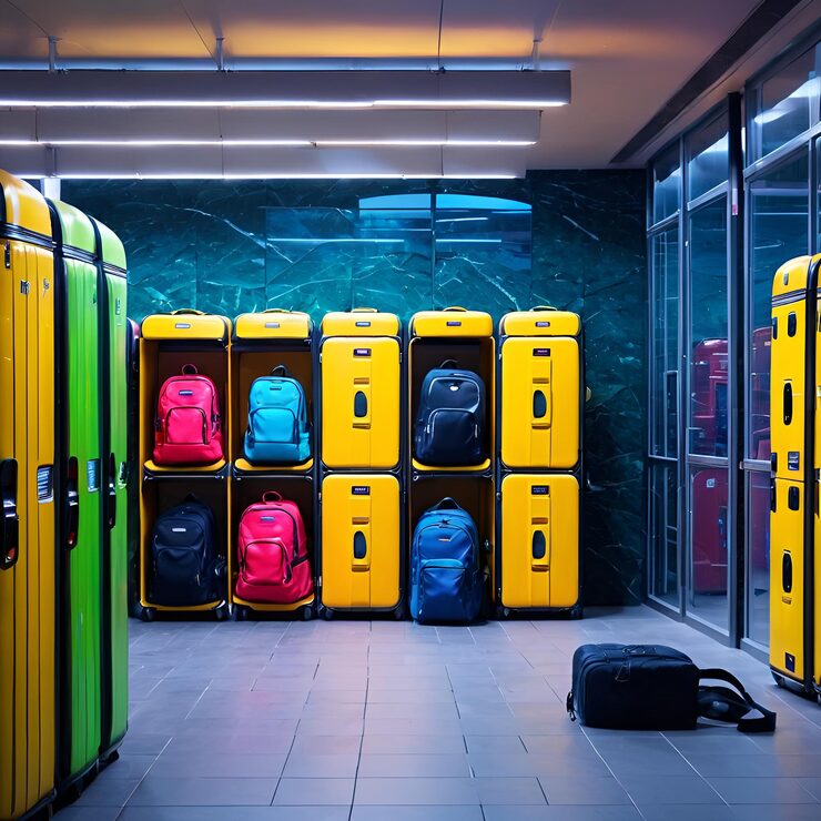 Secure locker storage at the embassy location